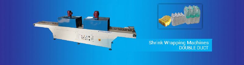 Double duct shrink wrapping machine