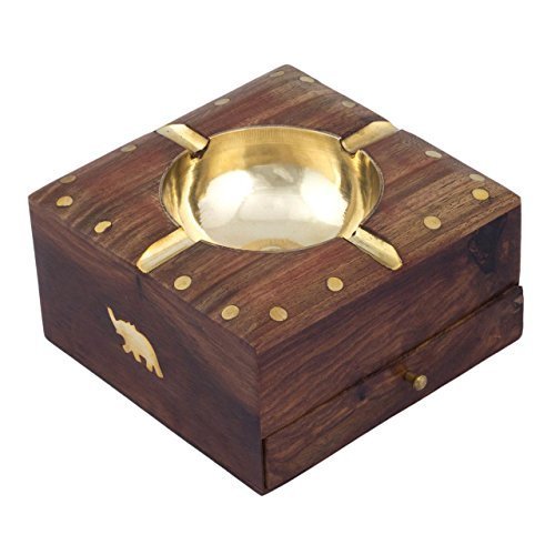 Wooden Ashtray with Drow