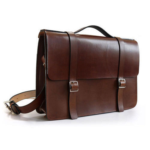 Laptop Leather Bag, Style : Plain