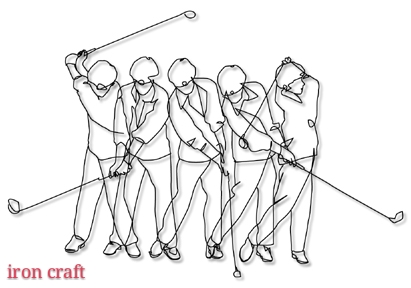 golfer wire art