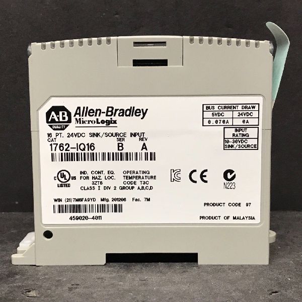 Allen-Bradley 1762-IQ16-B MicroLogix Control System