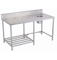 Stainless Steel Soiled Dish Table, Quality : Superior