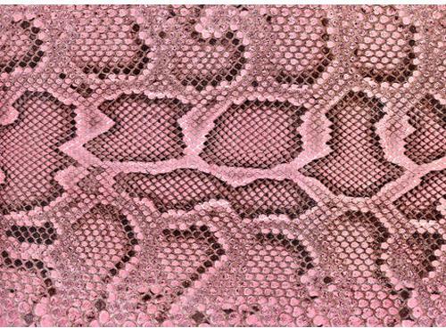 Pink Snake Texture Leather, for Clothes, Bags Shoes Making, Feature : Long Lasting Shine