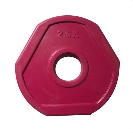 Three Cut Rubber Coated Exercise Plate