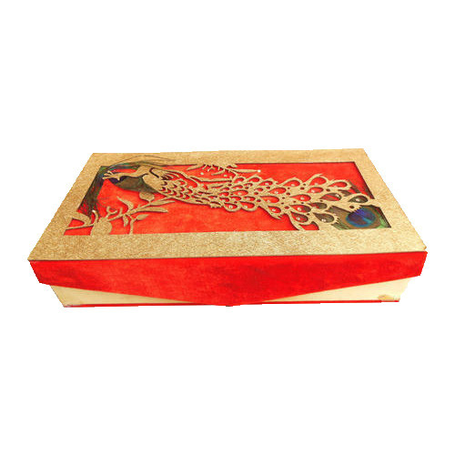 Peacock Printed Wedding Invitation Box