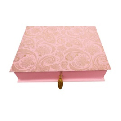 Pink Printed Wedding Invitation Box