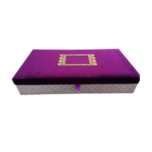 Purple Velvet Wedding Invitation Box