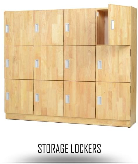 Wooden Storage Lockers, Color : Brown