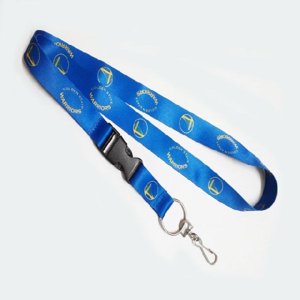 Cotton Fabric Printed Neck Lanyards, for ID Card, Color : Blue