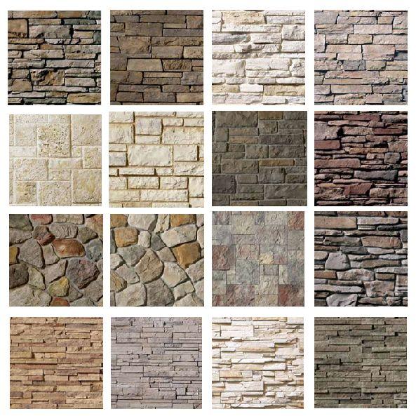 Rectangle Plain wall cladding stones