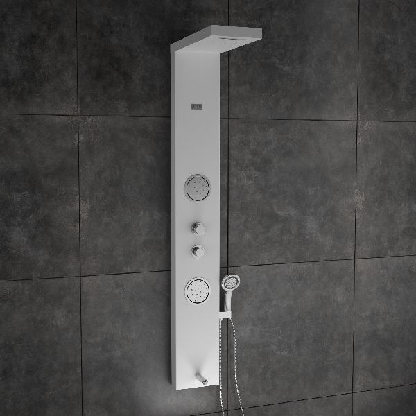 JAAZ Aluminium Eris Cascade Shower Panel, Color : White, Black
