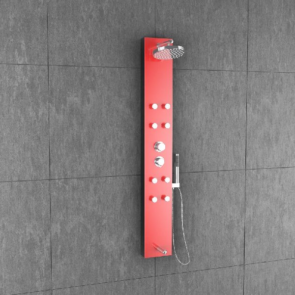 Olive Red/Black Shower Panel