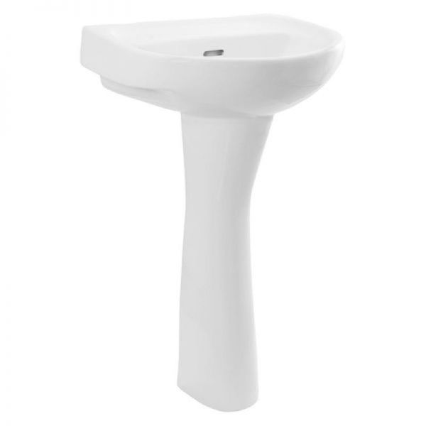 Turbo Full Pedestal Wash Basin, Size : 550×400 mm