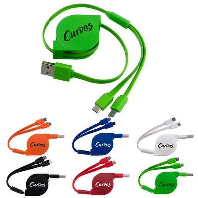 2-in-1 Retractable Noodle Cable