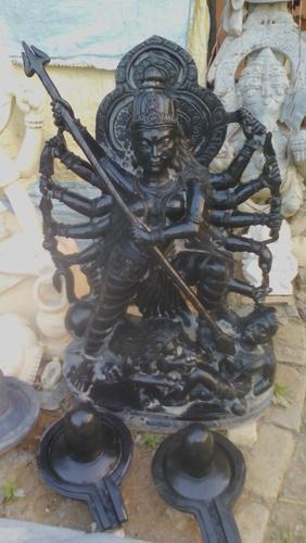 Black Stone Maa Durga Statue