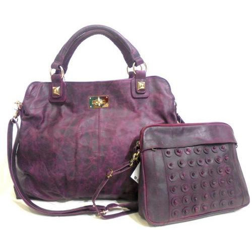 Sheep Oil Pull Up Ladies Leather Bag Set, Color : Victorian Rose