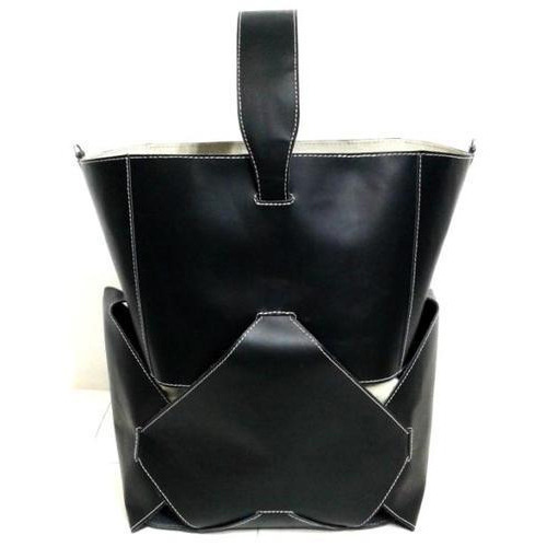 Tata Softy Leather Magazine Bags, Color : Black