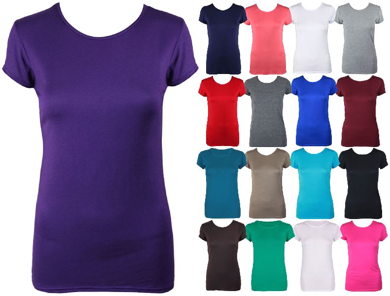 Blumelt Ladies Multi Color Round Neck T-Shirt
