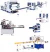 Automatic facial tissue production line