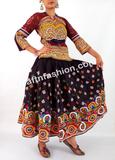 Hand Embroidered Girl\'s Cotton Rabari Skirt
