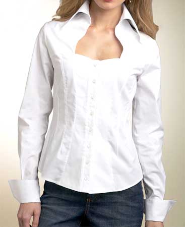 Ladies Shirt with Pintucks