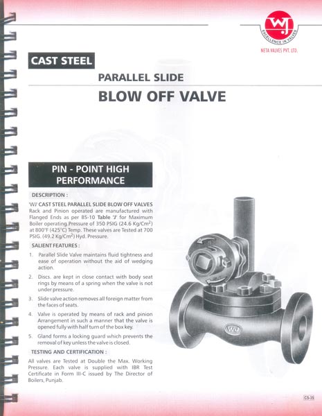 High Cast Steel Blow Off Valves, for Industrial, Feature : Heat Resistance, Non Breakable