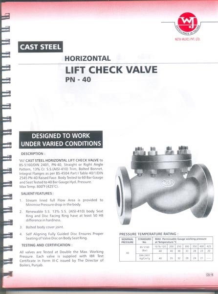 Medium Pressure Cast Steel Lift Check Valves, for Fittings, Feature : Durable