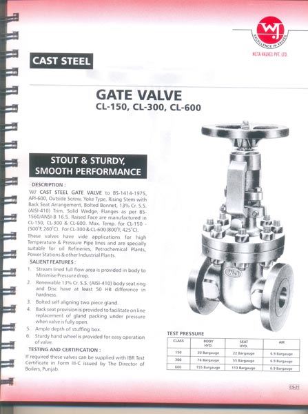 Cast Steel Gate Valves