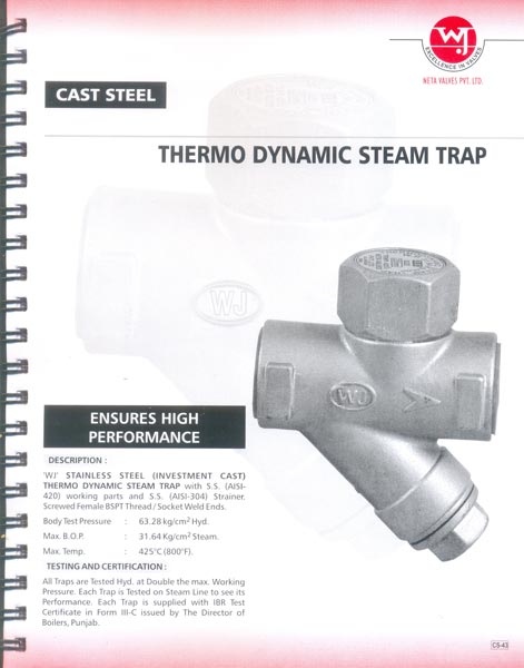 Cast Steel Thermodynamic Steam Trap