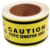 Desco 81800 Aisle Marking Tape with "ESD Sensitive" Warning, 3" x 54'
