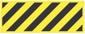 Blockade X-Barricade Changeable Message: (Black On Yellow Stripes)