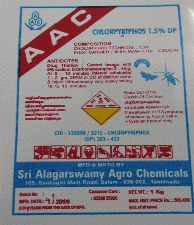 Chlorpyriphos 1.5% DP Insecticides