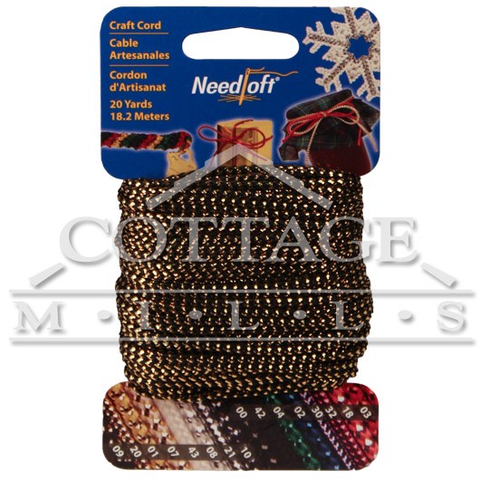 Needloft Cord - Metallic Black and Gold - #55009
