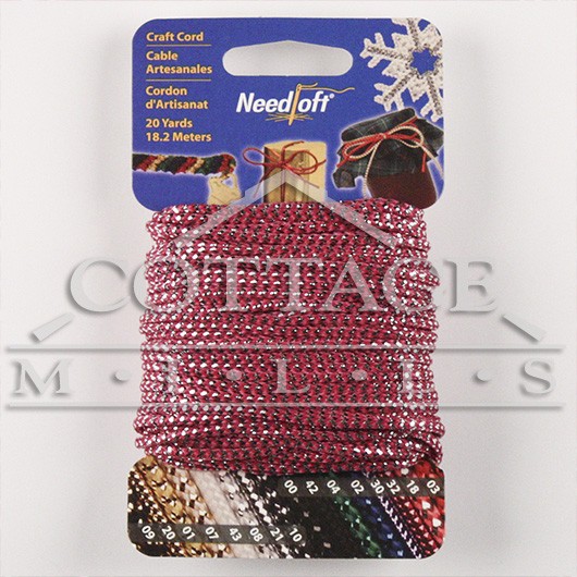 Needloft Cord - Metallic Dawn Pink and Silver - #55018