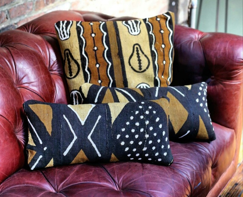 African Mudcloth Pillow Cover