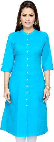 3/4th Sleeve Nehru Collar Kurtis