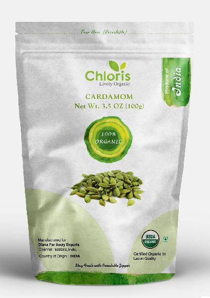 Chloris Organic Green Cardamom Pods, Certification : NPOP, USDA