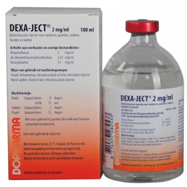Dexaject 2 mg ml Injection 100ml by Alexnicole Vet, 50 ml dexa ject
