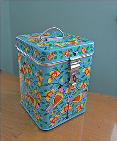Enamel Hand Painted Storage Box