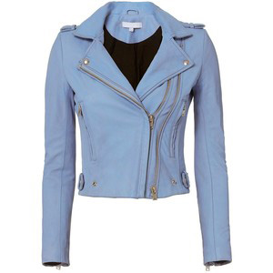 Ladies Sky Blue Fashion Leather Jackets Buy ladies sky blue fashion ...