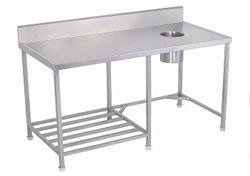 Mat Polish Stainless Steel Dish Landing Table, Dimension : Customized