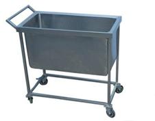 Steel Soiled Dish Collection Trolley, Shape : Rectangular