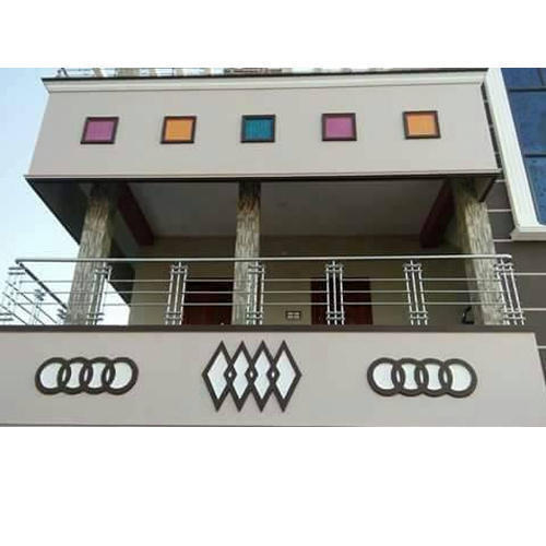 Stainless Steel Balcony Railings, Color : Metallic grey