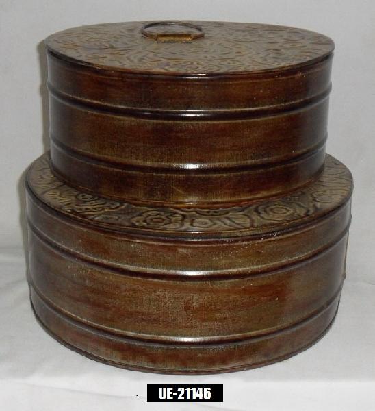 Wooden Round Box Set