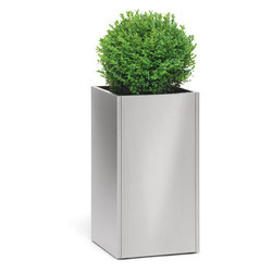 Square Polished Stainless Steel Tulsi Stand, for Home, Office, Style : Modular