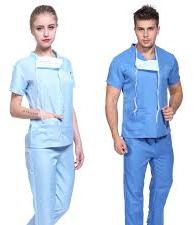 Half Sleeves Cotton Medical Scrub Suits, for in Hospitals, Size : Small, Medium, Large
