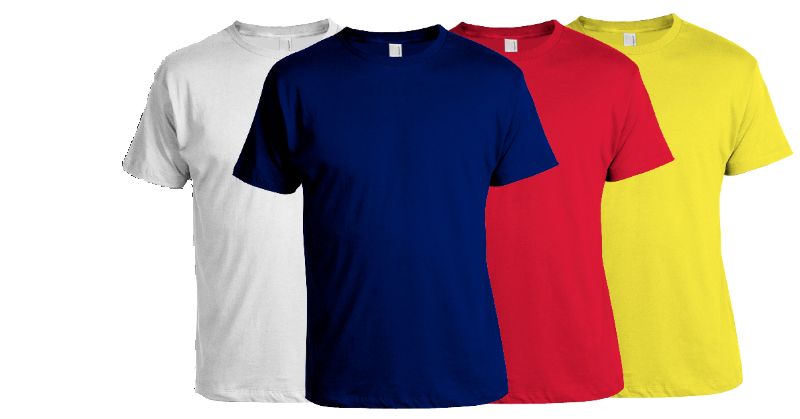 Plain Cotton Round Neck T- Shirts, Sleeve Type : Full Sleeves, Half Sleeves