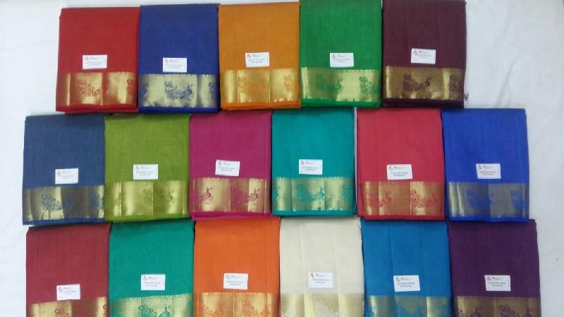 TUSSER SILK DYED SAREES