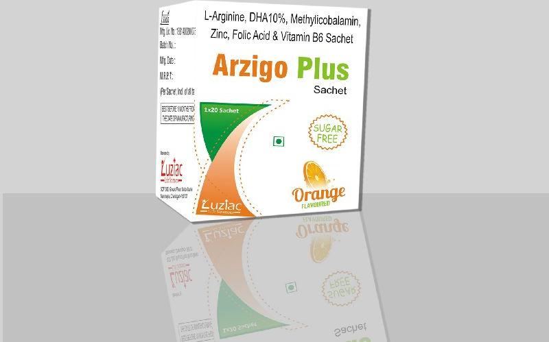 L- ARGININE ARZIGO PLUS SACHET, Certification : ISO 9001:2008