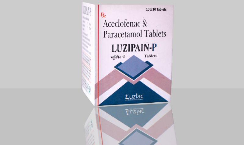 Aceclofenac & Paracetamol, Packaging Size : 10